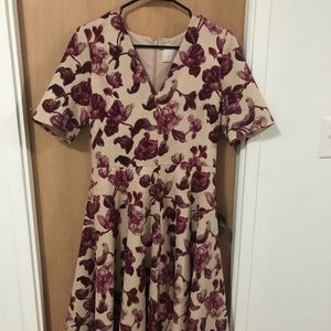 Gal Meets Glam Edith Floral Print A-Line Dress
